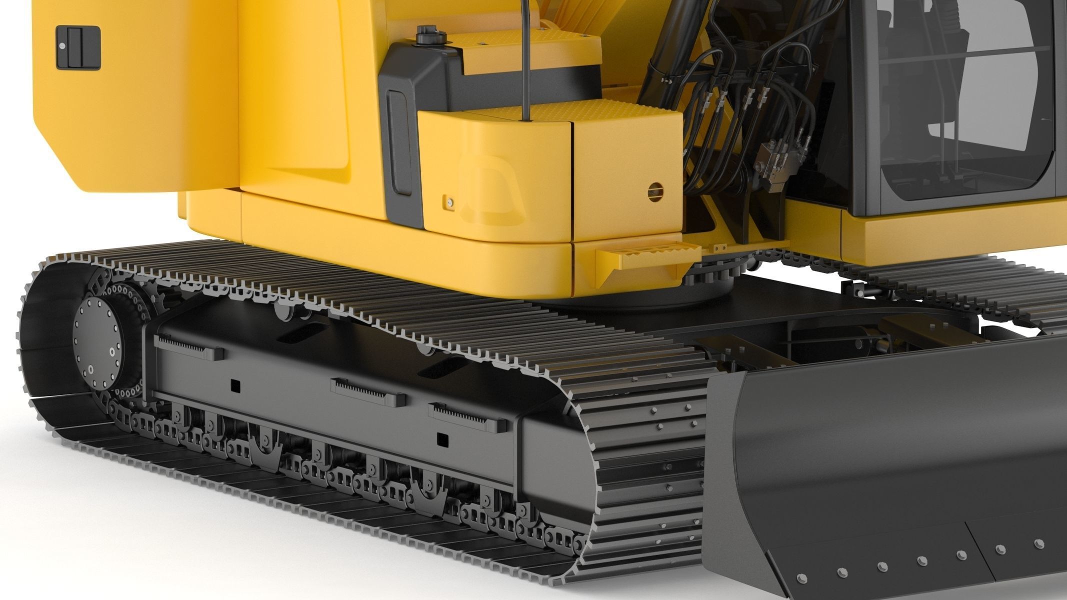 Small Excavator Triple Arm Generic 3D model_17