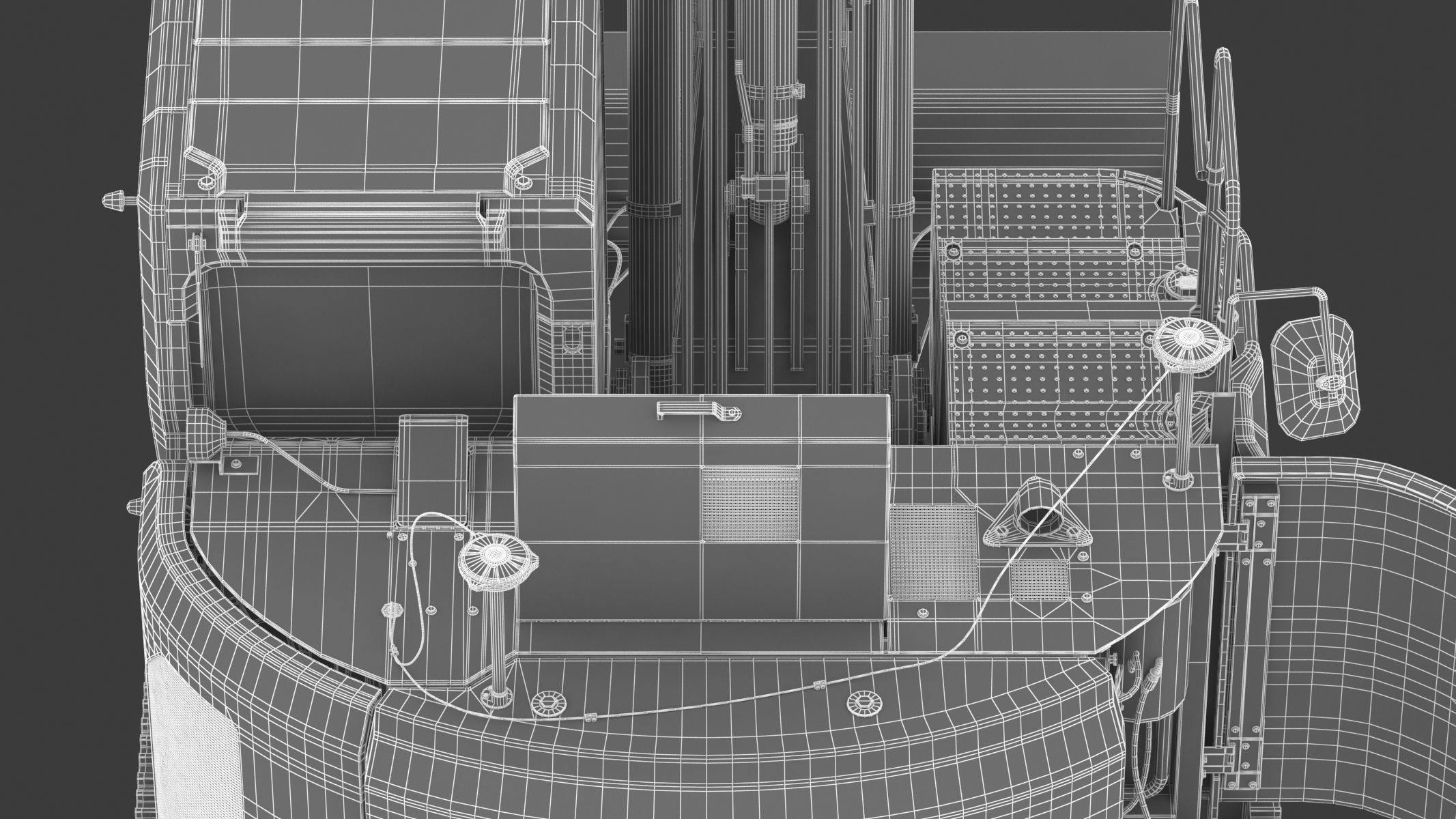 Small Excavator Triple Arm Generic 3D model_32