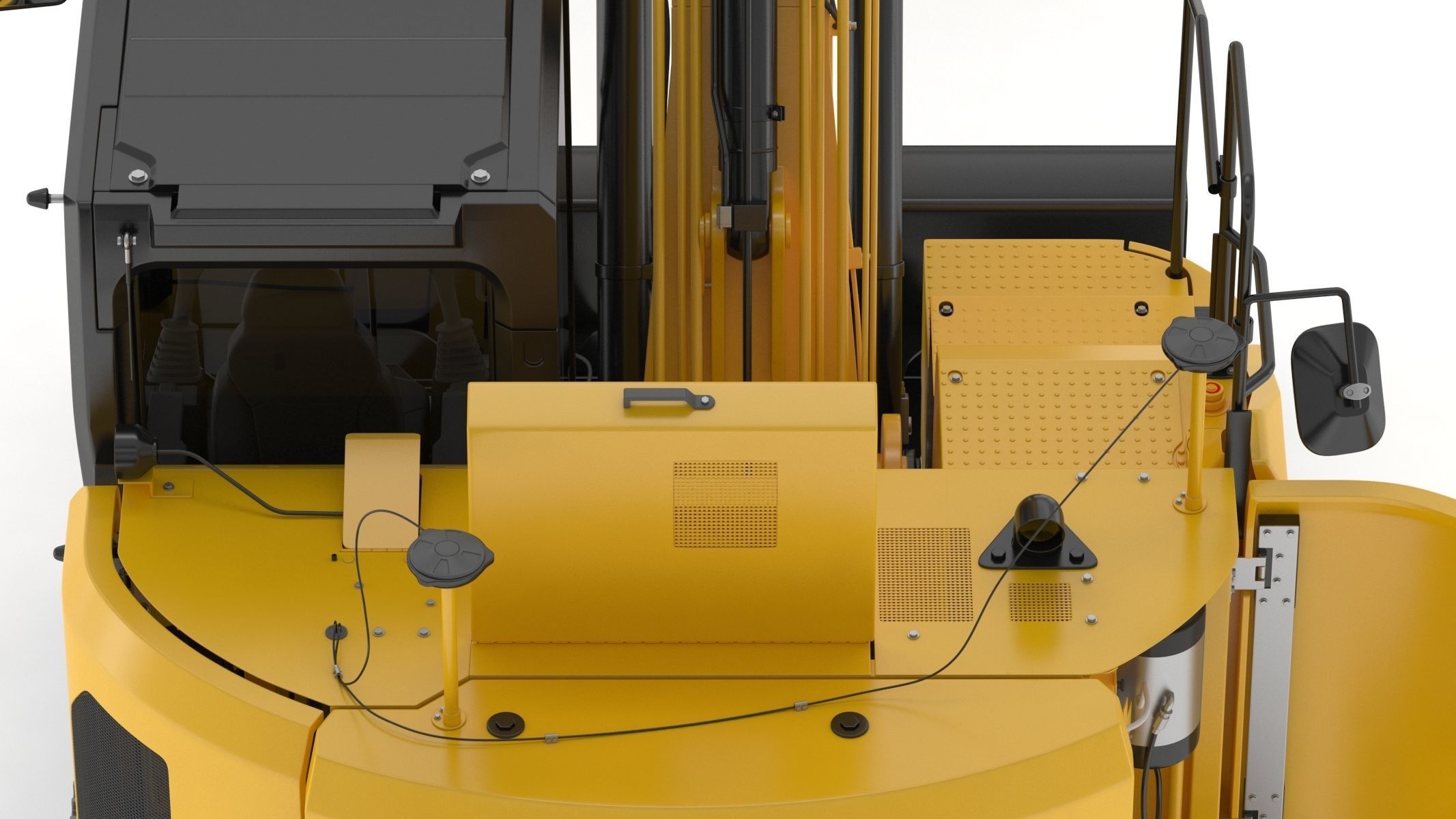 Small Excavator Triple Arm Generic 3D model_19