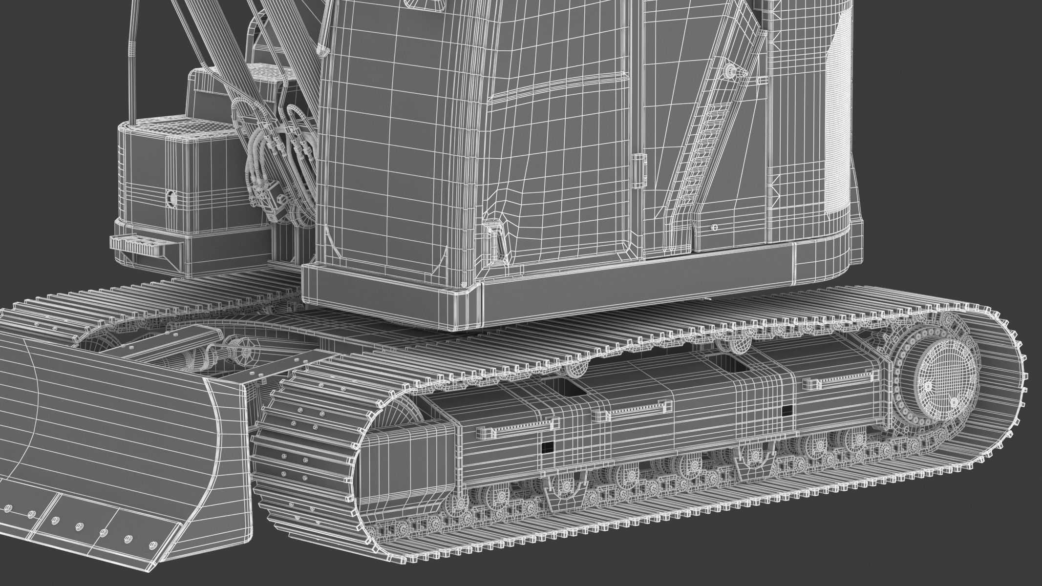 Small Excavator Triple Arm Generic 3D model_38