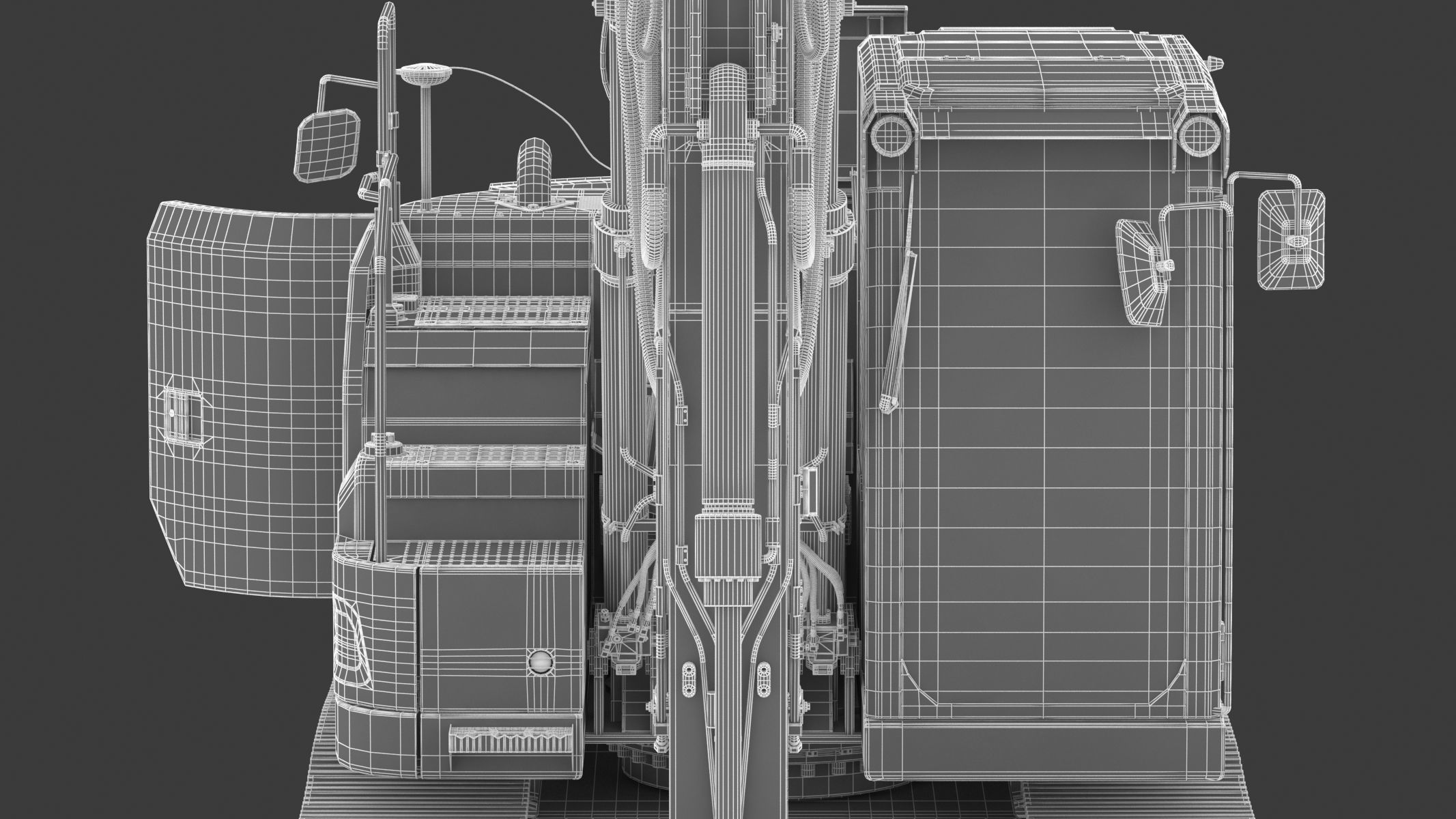 Small Excavator Triple Arm Generic 3D model_26