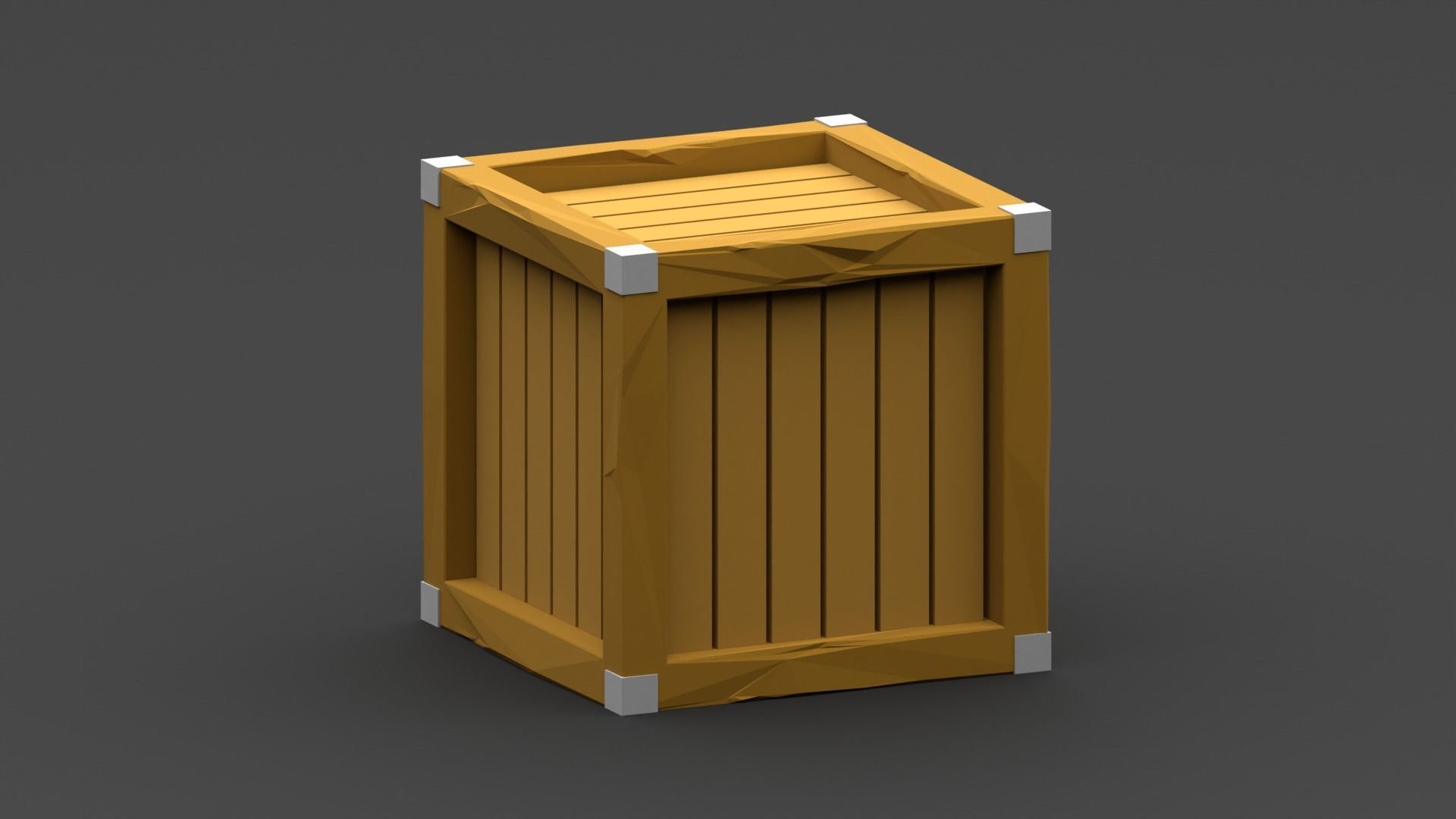 Timber Box Model 3D model Wooden box game asstes VR / AR / low-poly | CGTrader