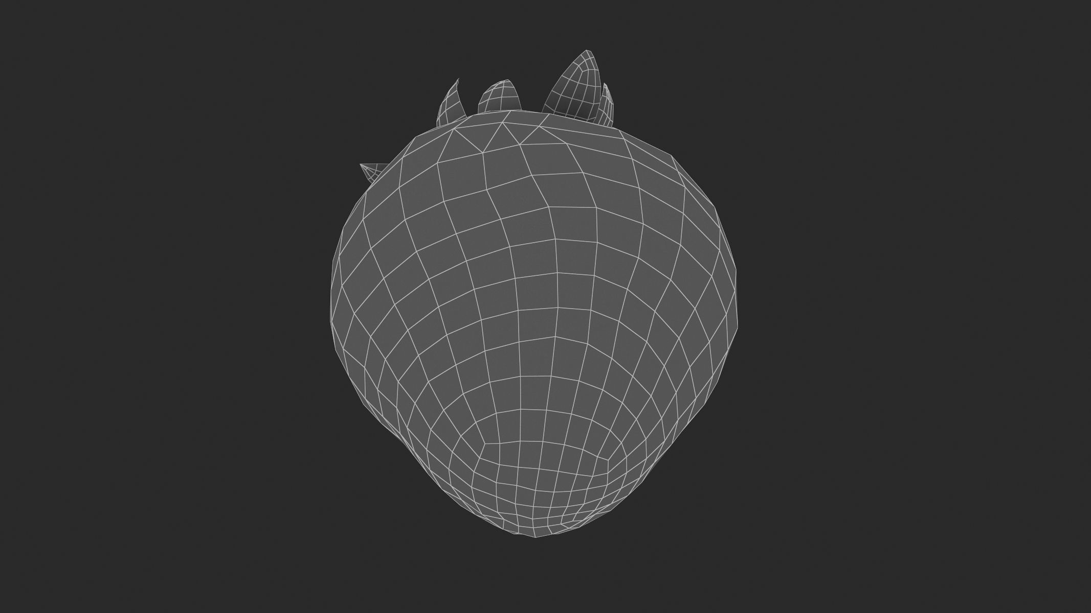 Strawberry Low Poly PBR Texure Low-poly 3D model_9