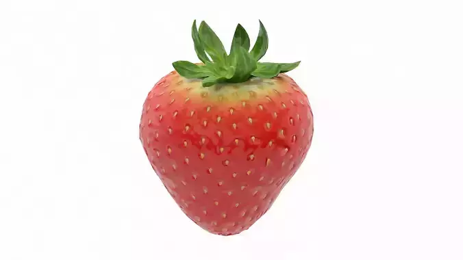 Strawberry Low Poly PBR Texure Low-poly 3D model