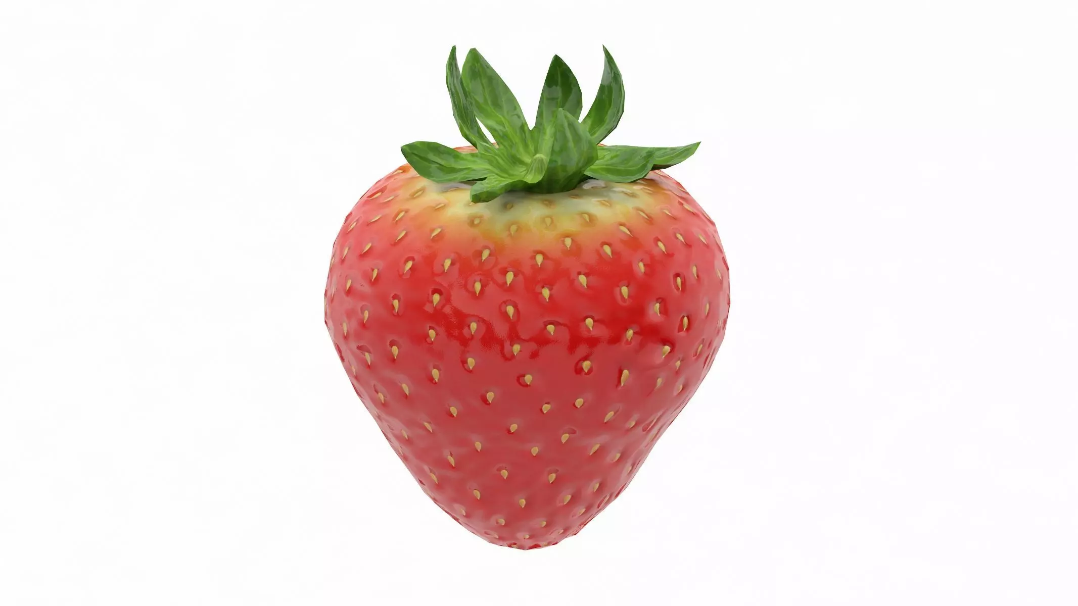 Strawberry Low Poly PBR Texure Low-poly 3D model_0