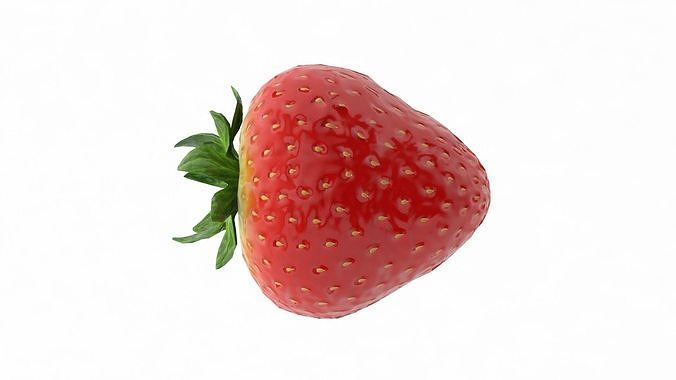 Strawberry Low Poly PBR Texure Low-poly 3D model 2