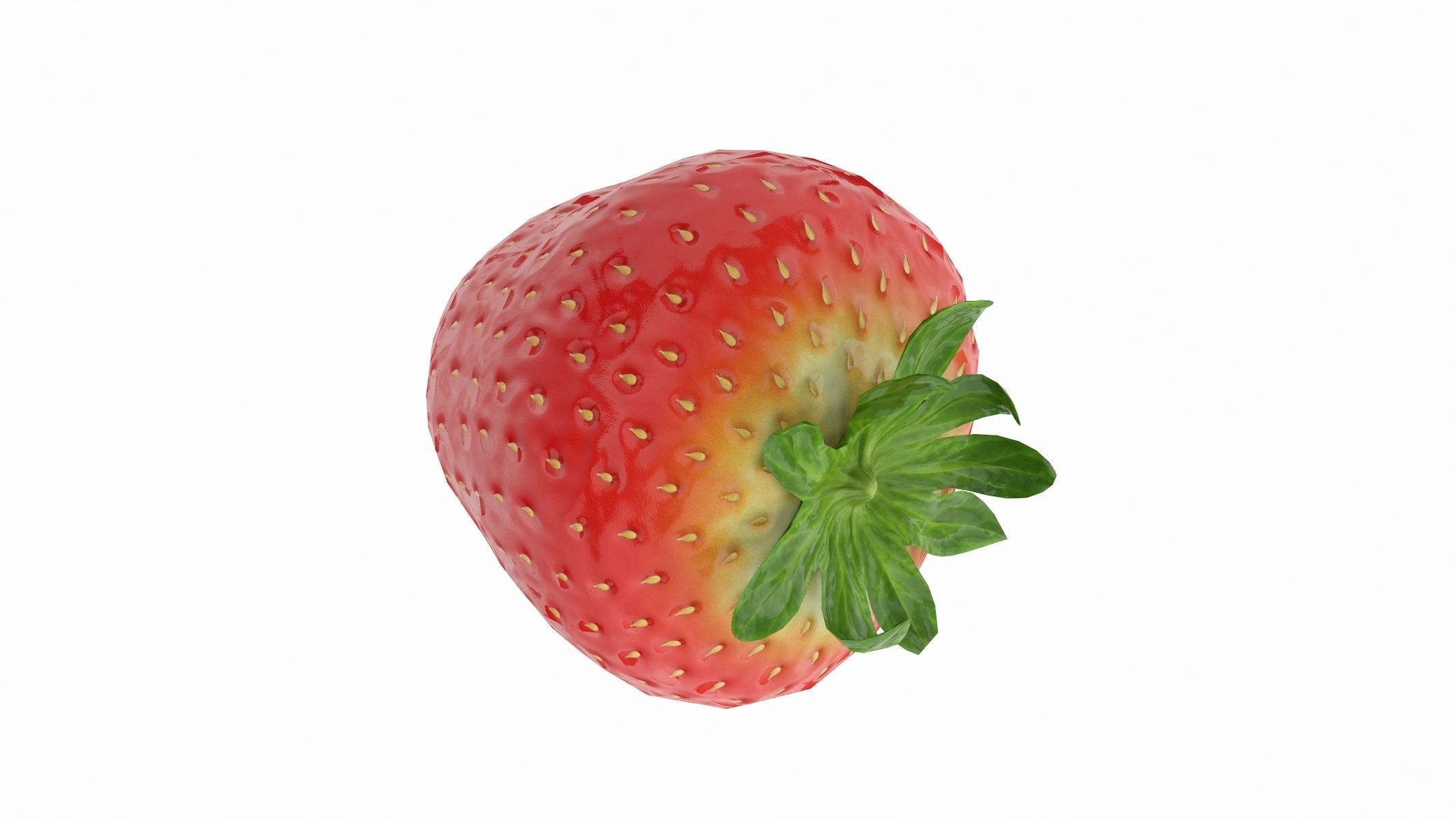 Strawberry Low Poly PBR Texure Low-poly 3D model_2