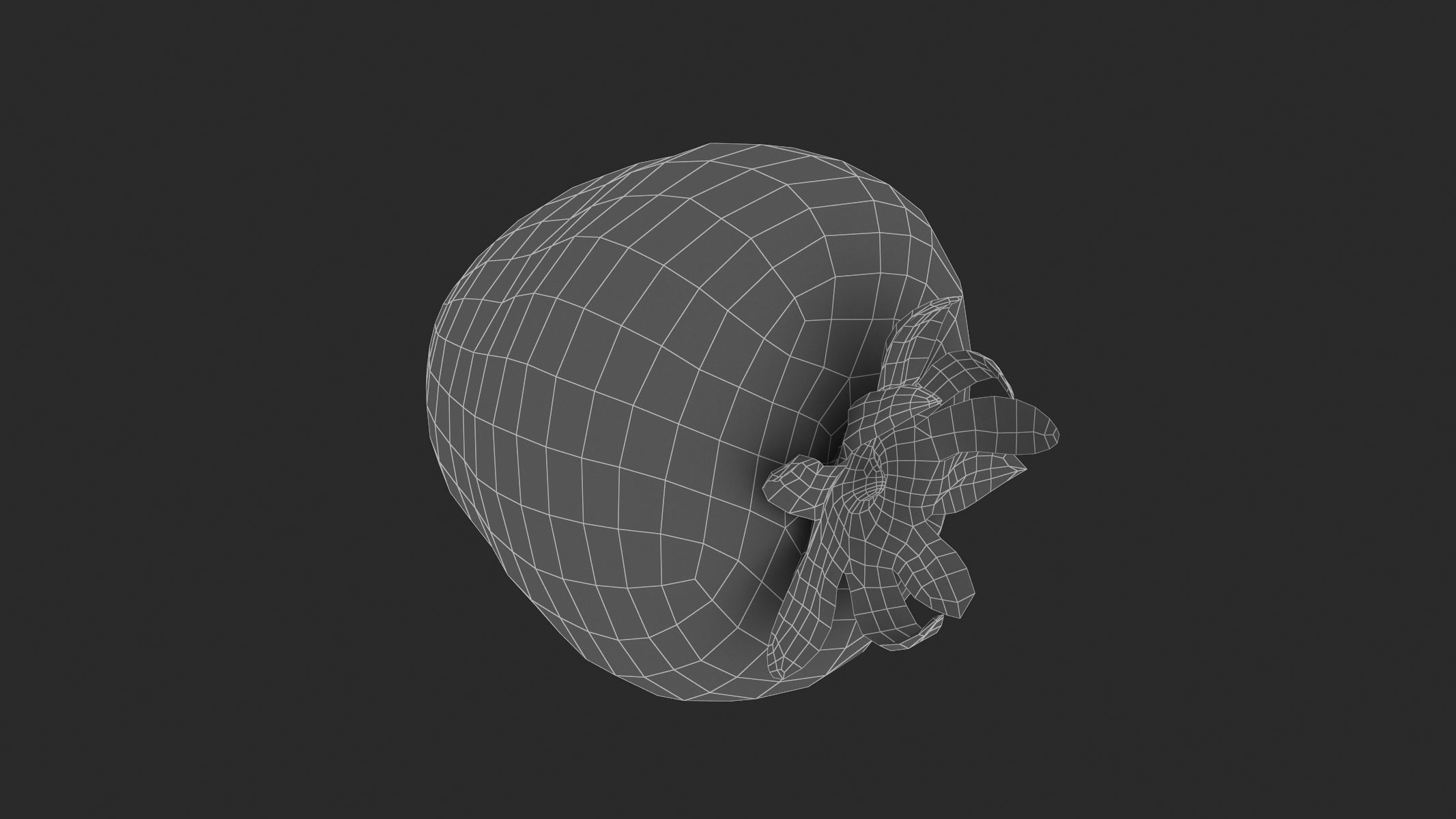 Strawberry Low Poly PBR Texure Low-poly 3D model_7