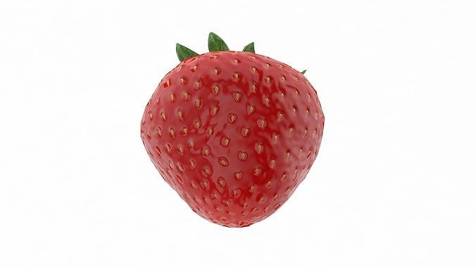Strawberry Low Poly PBR Texure Low-poly 3D model 5
