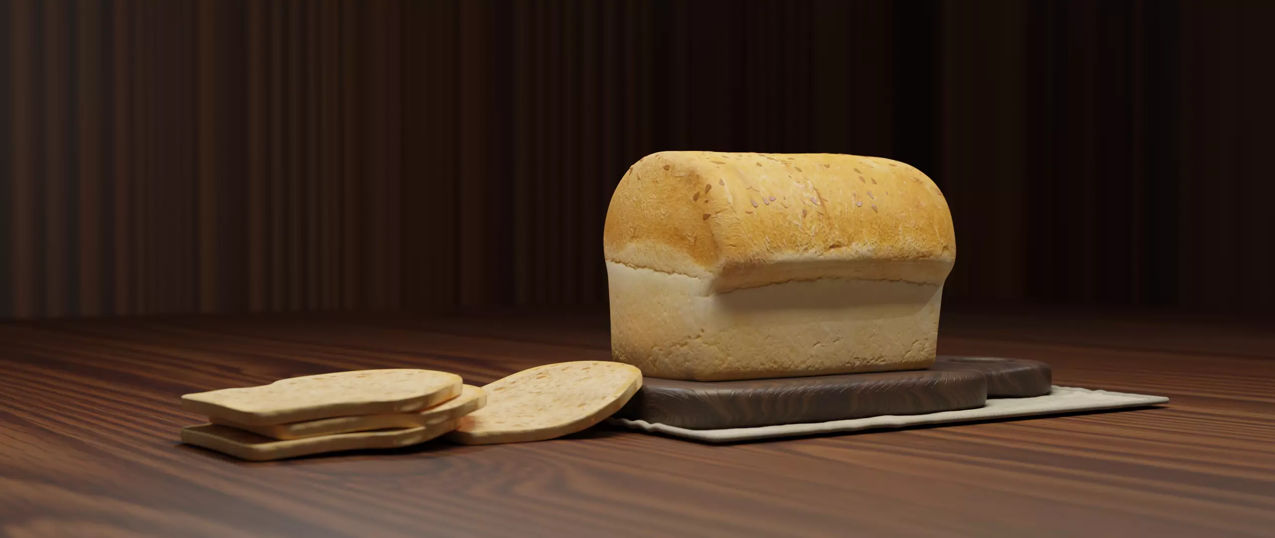 Bread 3D model