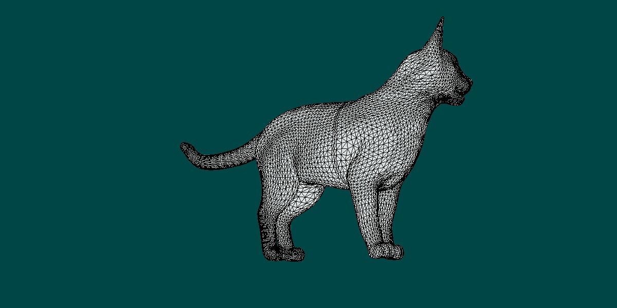 Black Spotted Cat 3D model_11