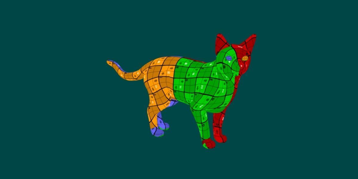 Black Spotted Cat 3D model_3