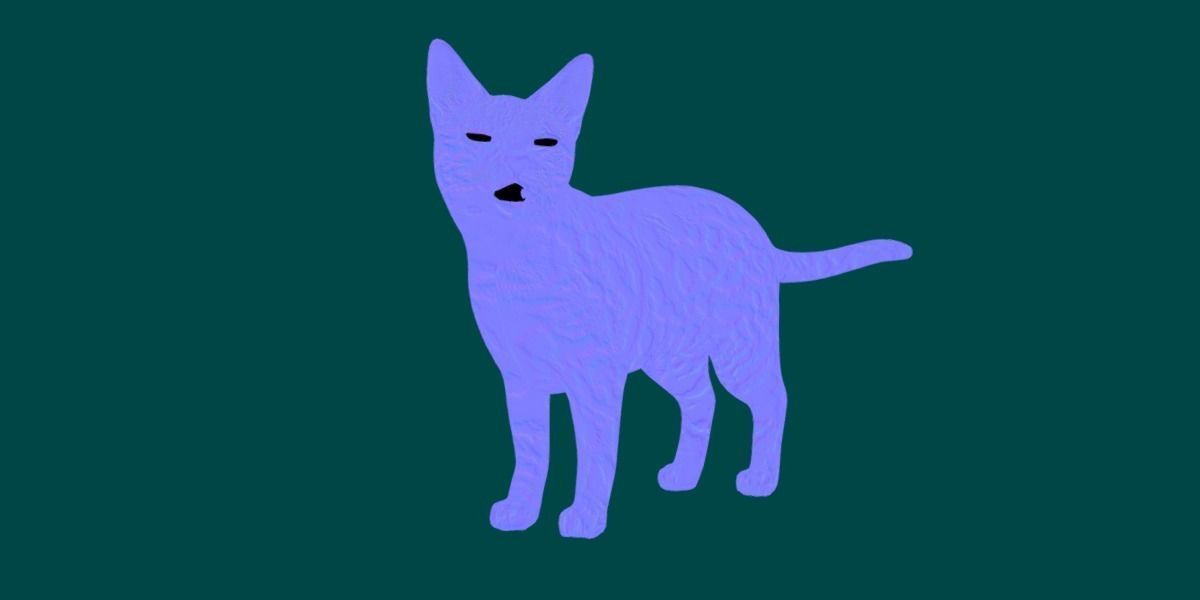 Black Spotted Cat 3D model_7