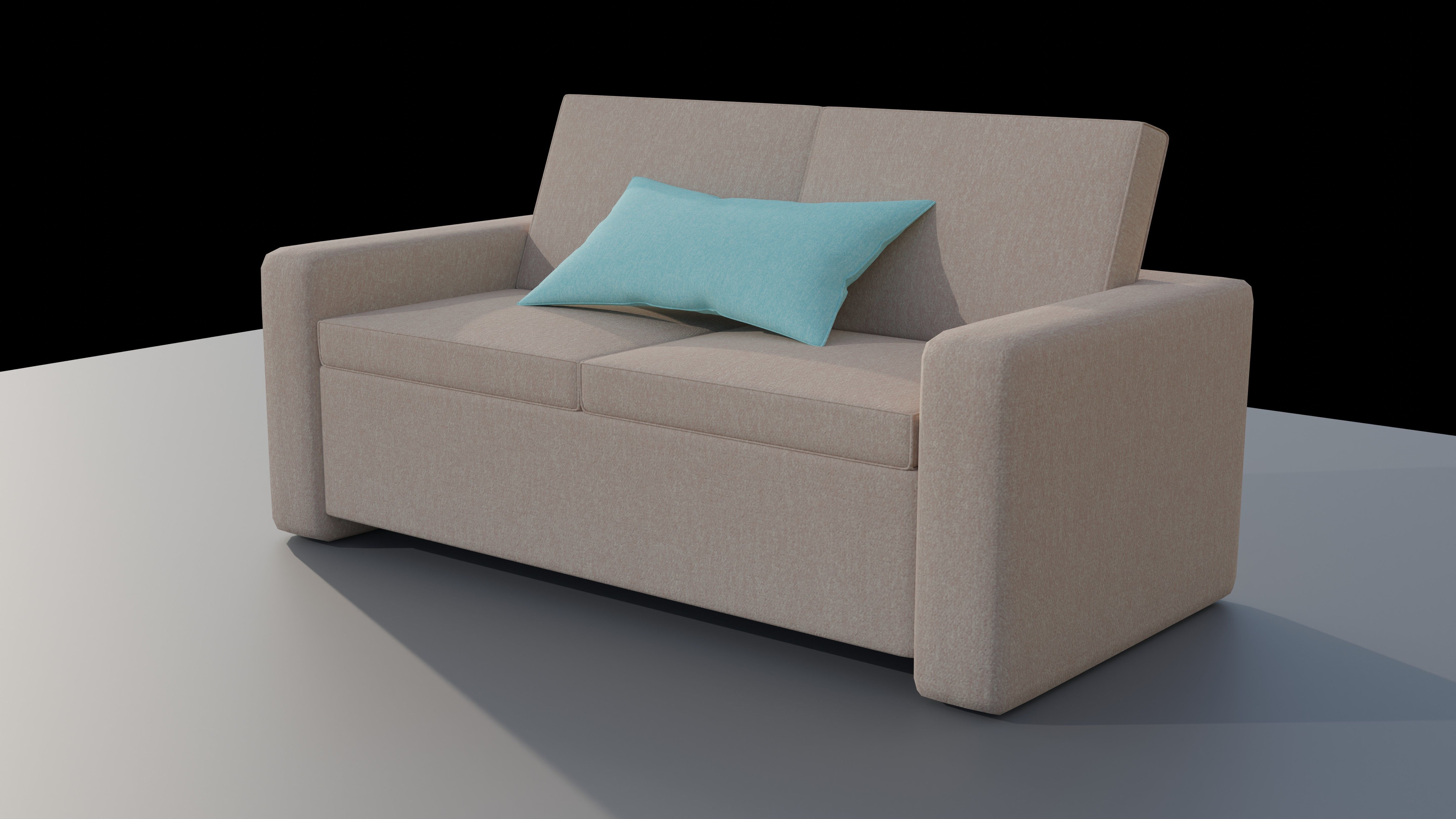 Sofa Double Seat 3D model_3