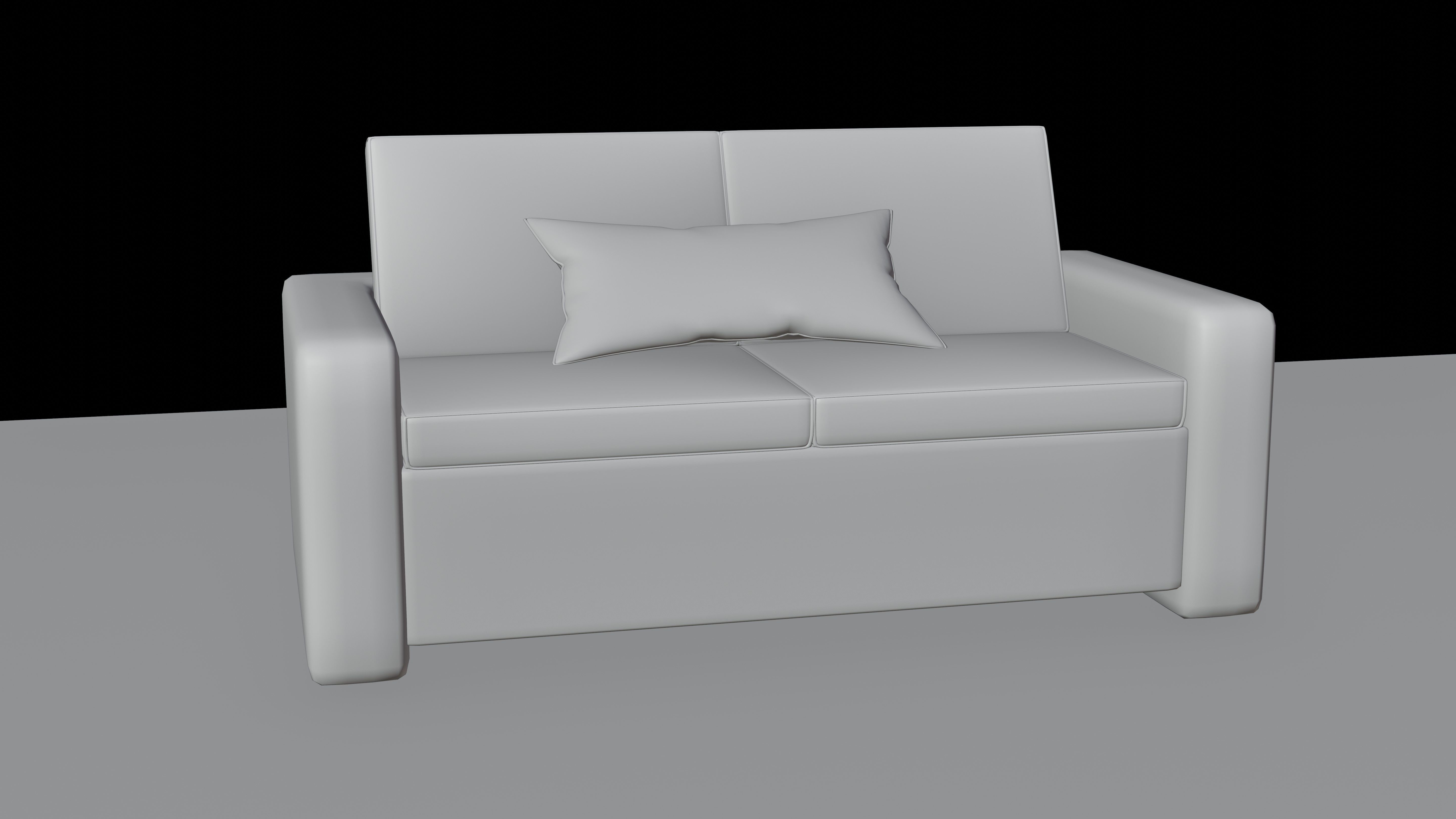 Sofa Double Seat 3D model_5