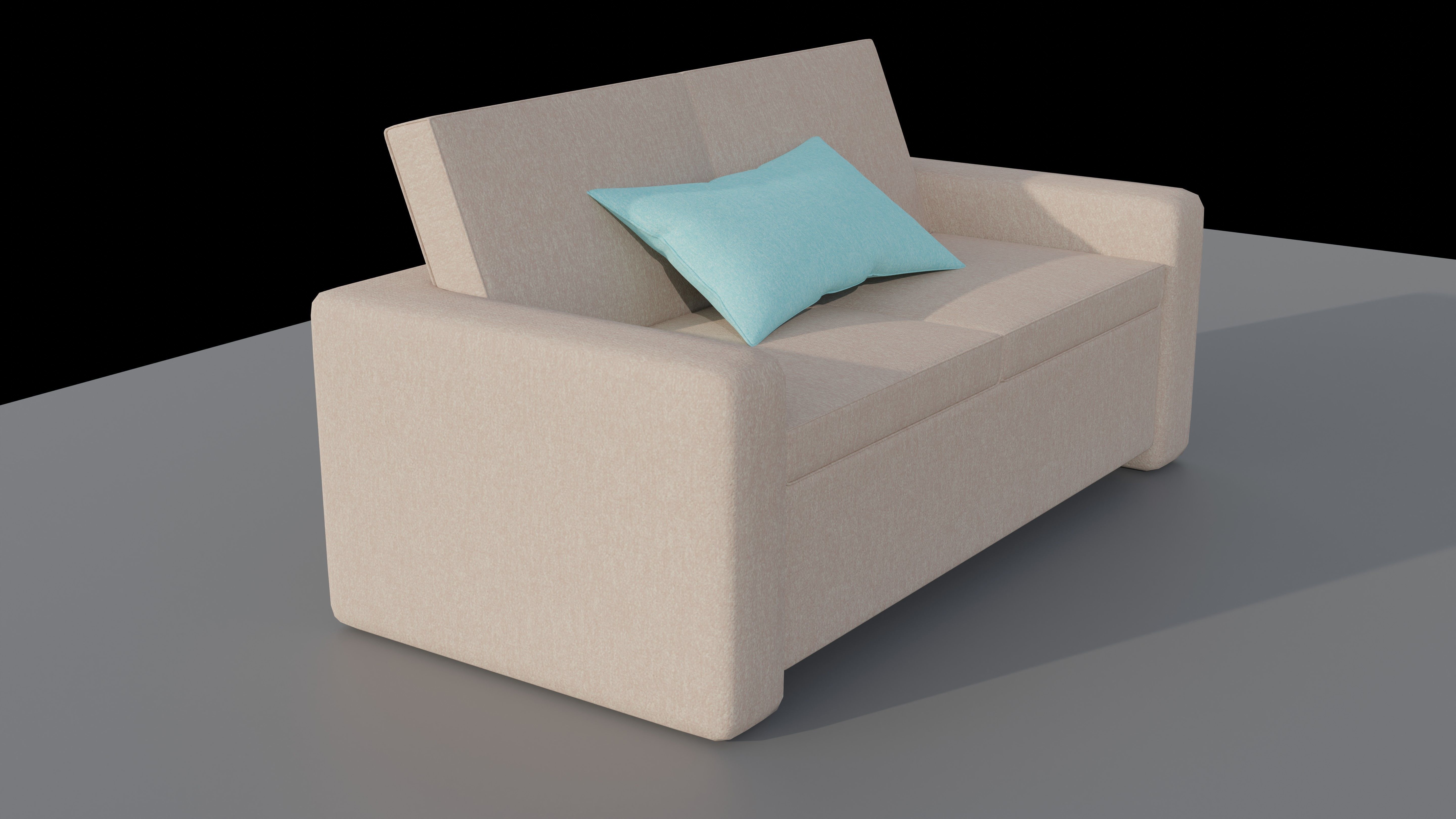 Sofa Double Seat 3D model_1