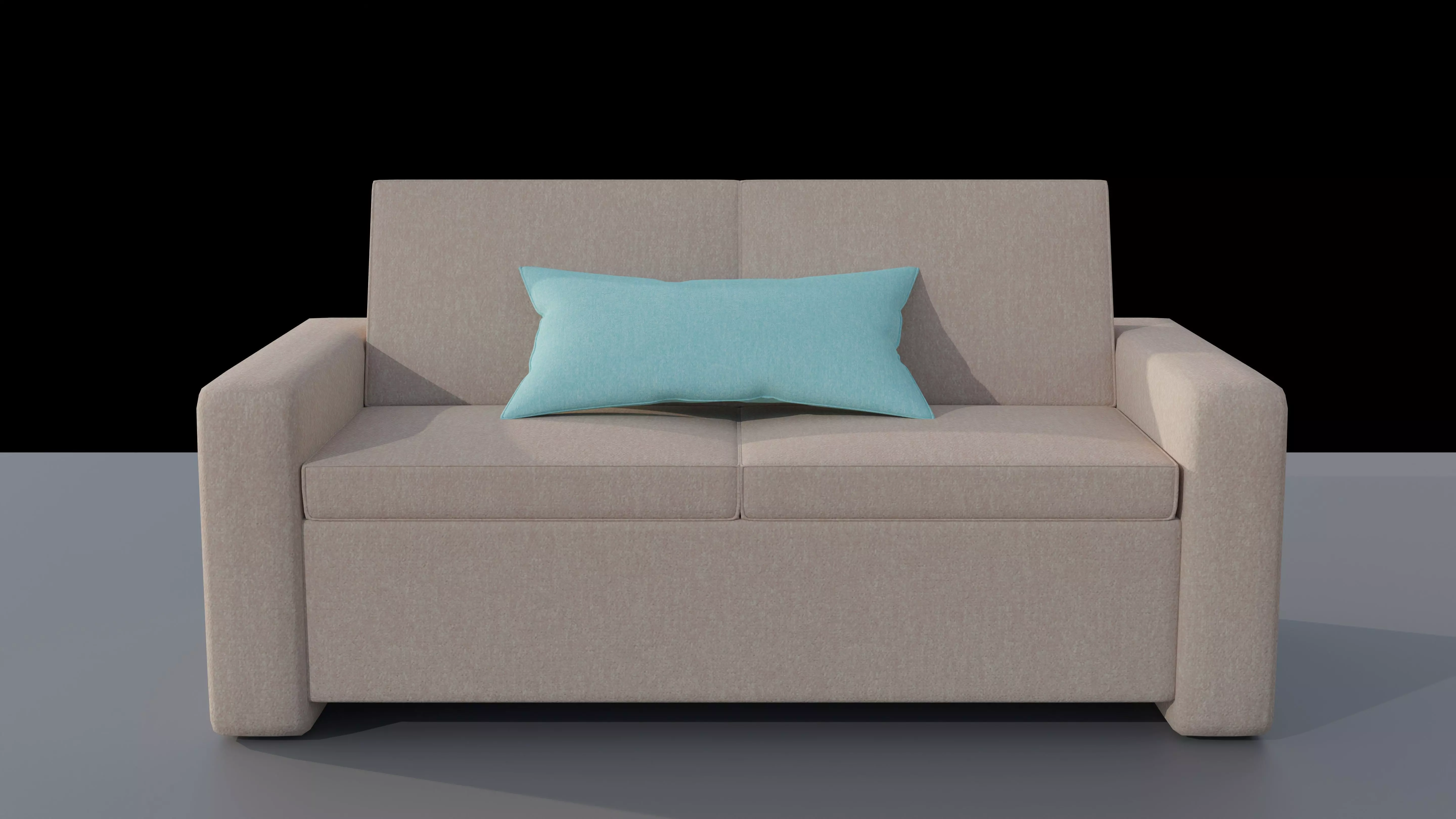 Sofa Double Seat 3D model_0