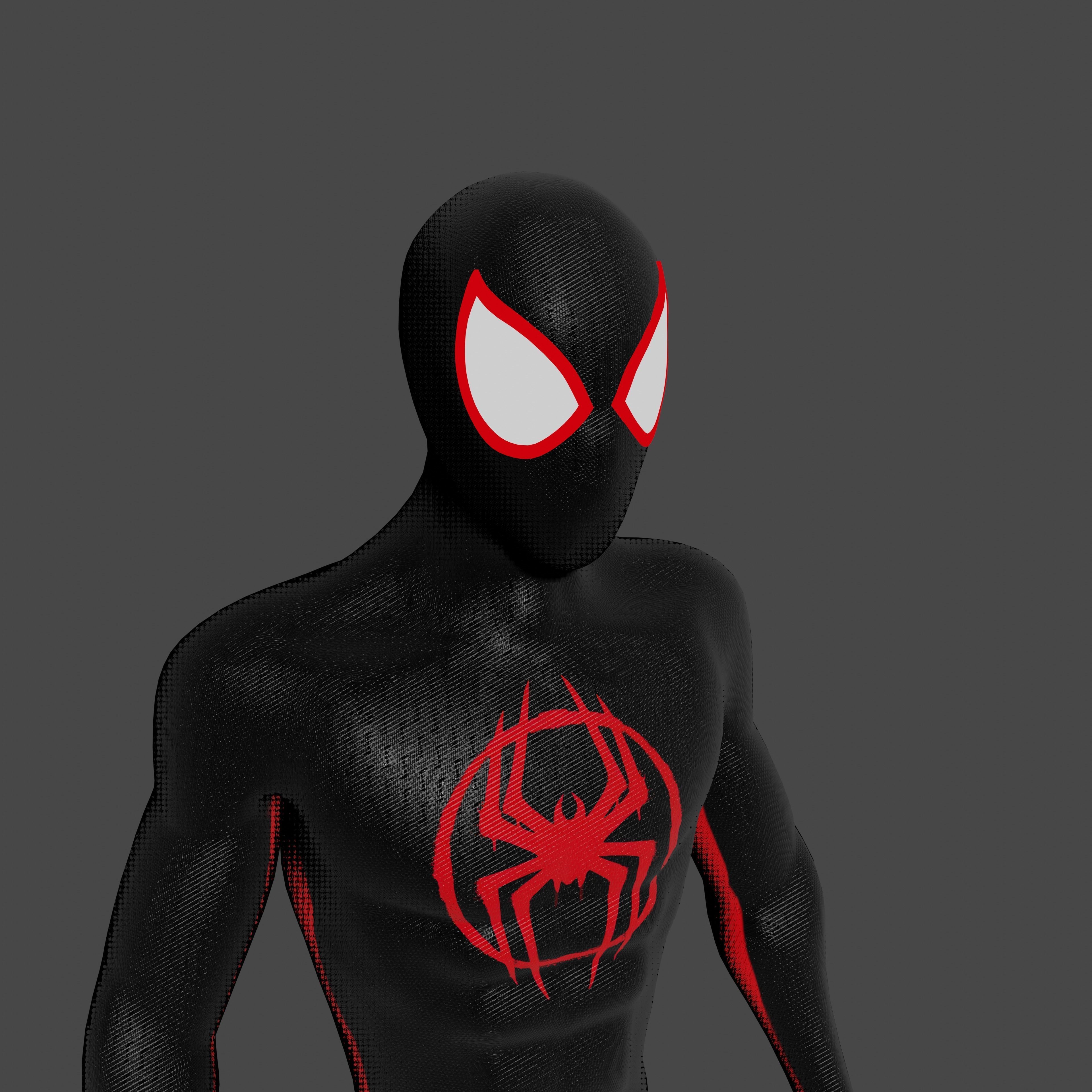 Spiderverse Models Miles Morales Suit from Spiderman Across The Spider-Verse 3D model ...