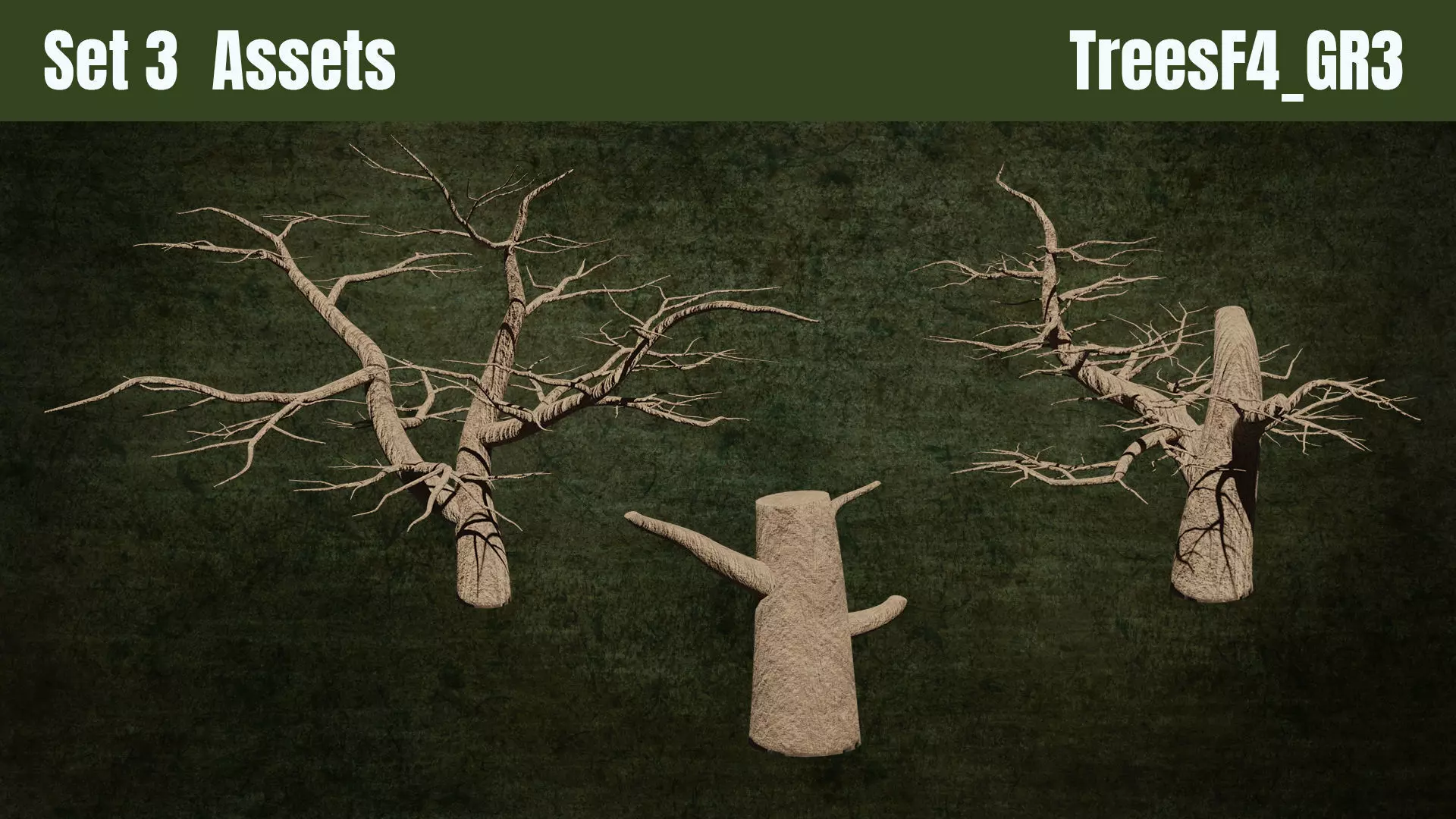 Trees F4 GR3 Pack - Unleafs Assets Nature Env Free 3D model_0
