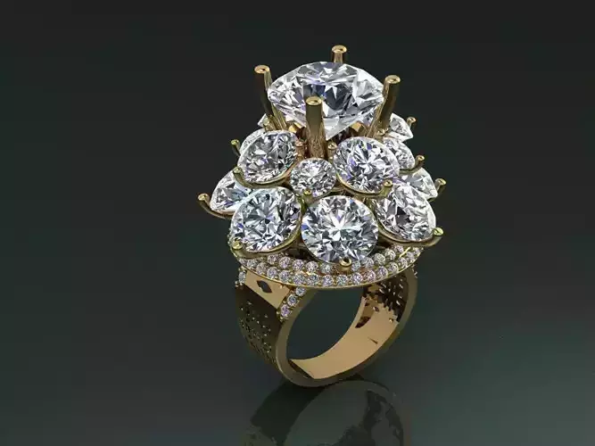 Women Ring Diamond 3D hot new arrival Jewelry 3D print model