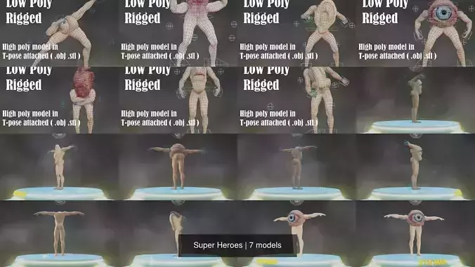 Super Heroes 3D Model Collection