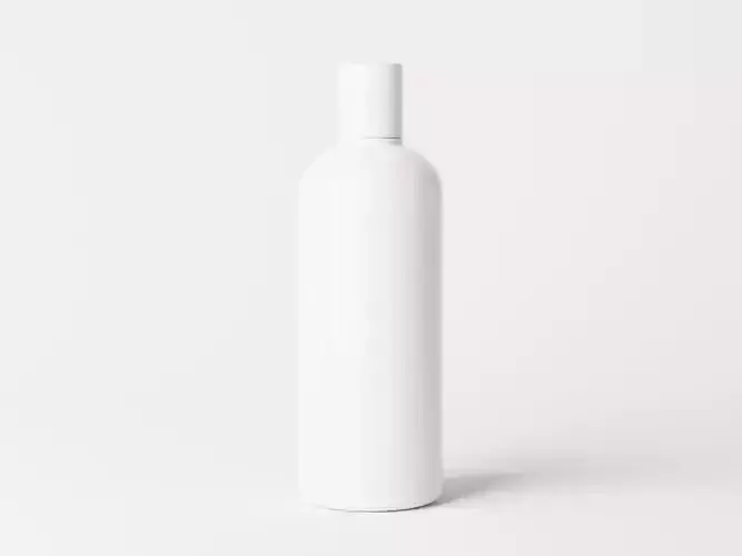 Cosmetic Bottle with Liquid Splash Low-poly 3D model