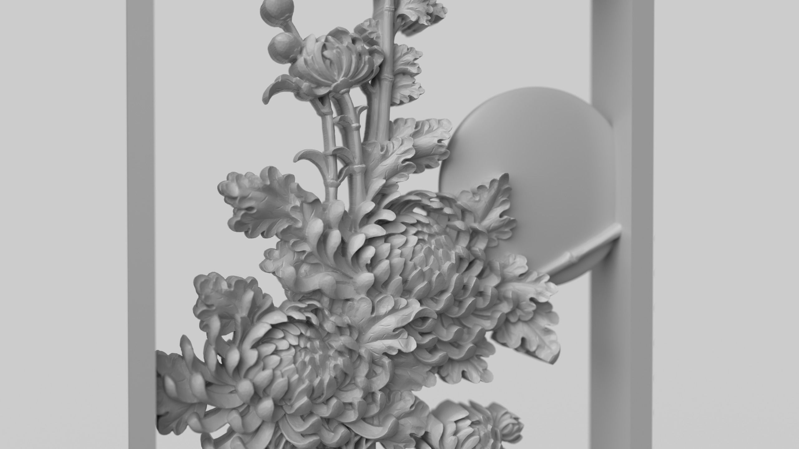 CNC Sculpted Traditional Asian Relief vol 4 3D print model_2