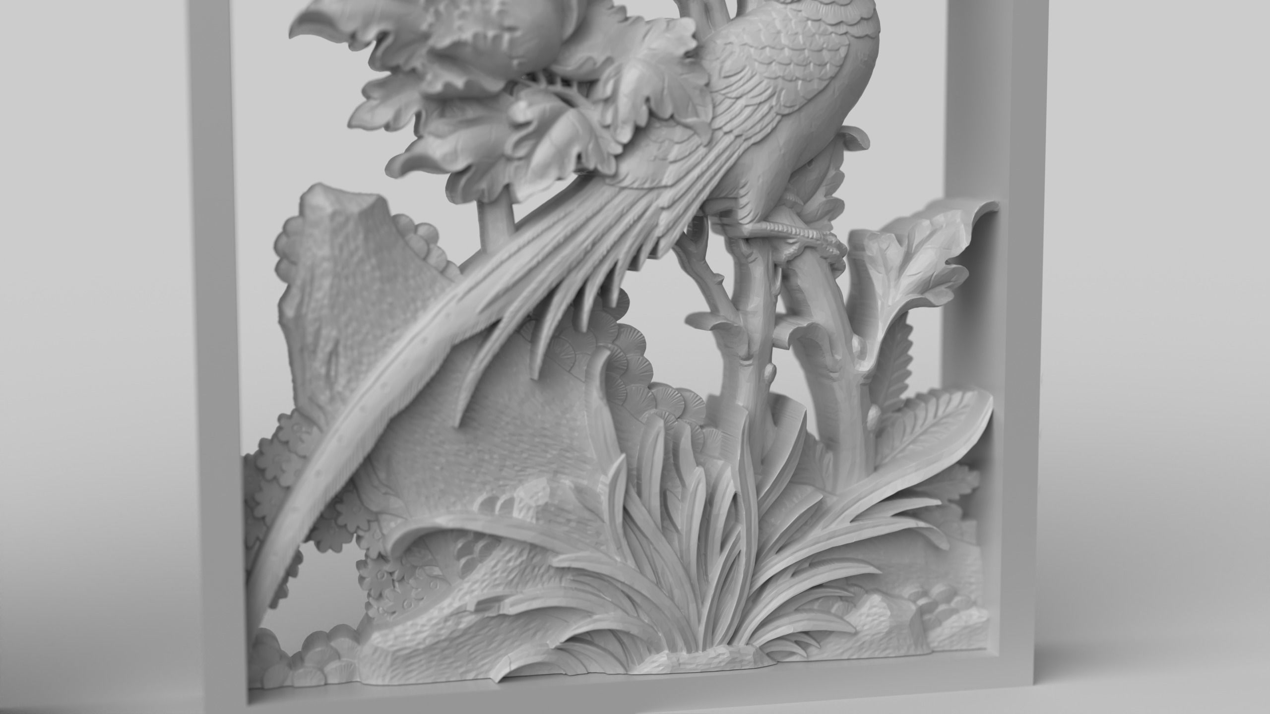CNC Sculpted Traditional Asian Relief vol 3 3D print model_2