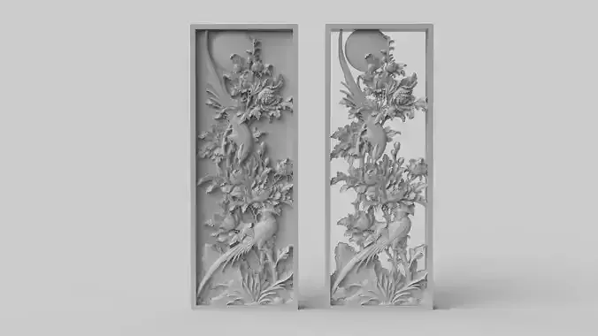 CNC Sculpted Traditional Asian Relief vol 3 3D print model