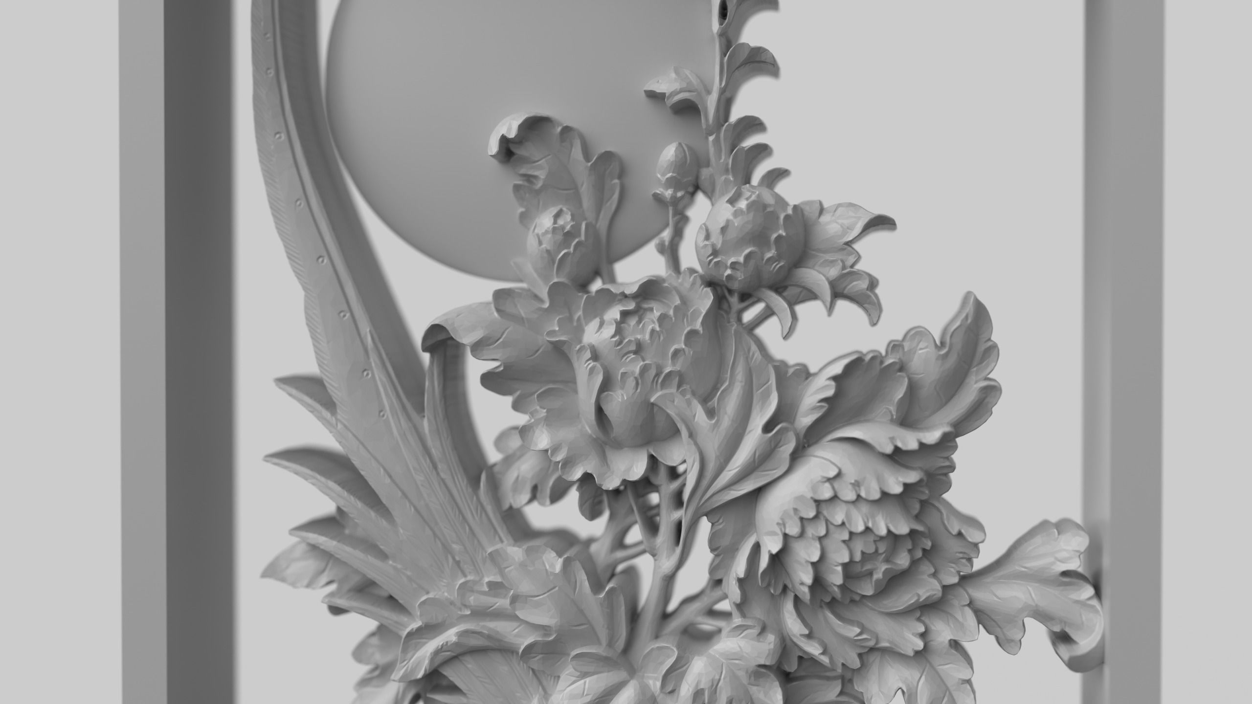 CNC Sculpted Traditional Asian Relief vol 3 3D print model_3