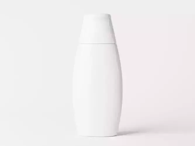 Shampoo or Conditioner Bottle with Liquid Splash Low-poly 3D model