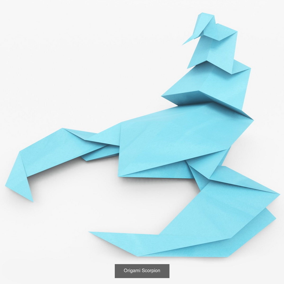 Origami creatures 3D Model Collection_14