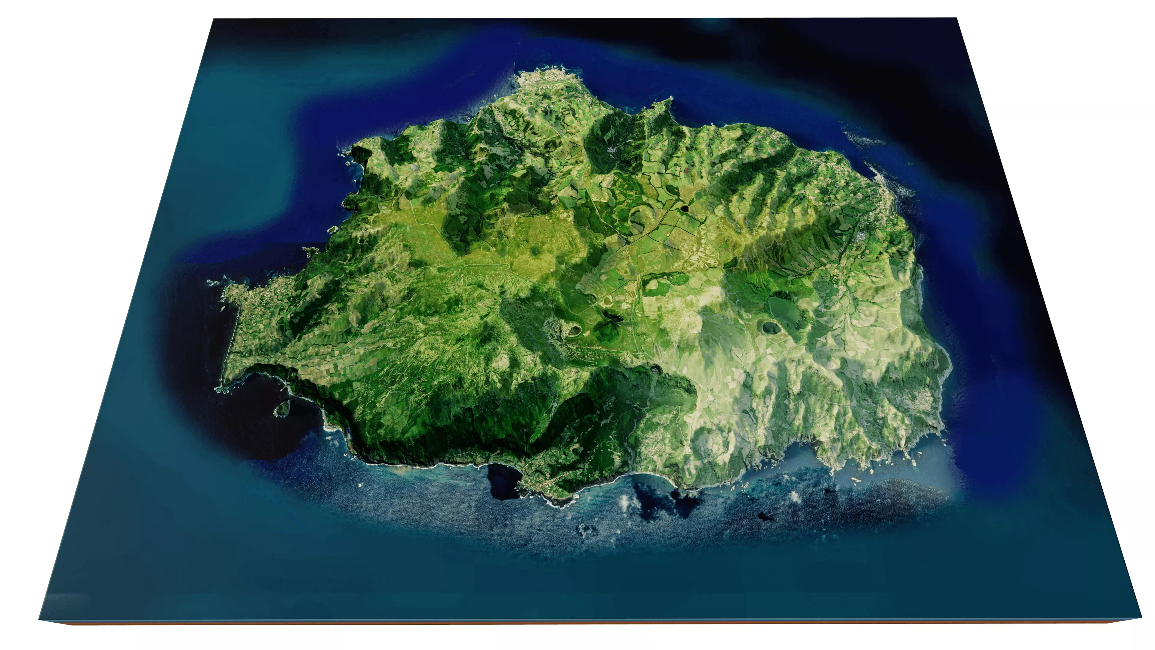 Flores island full 3d model terrain 3D model_0