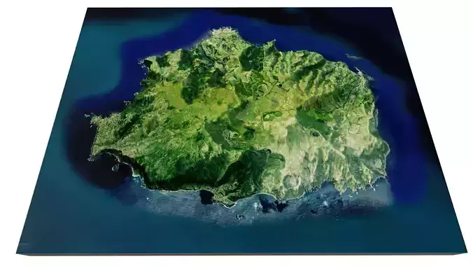 Flores island full 3d model terrain 3D model