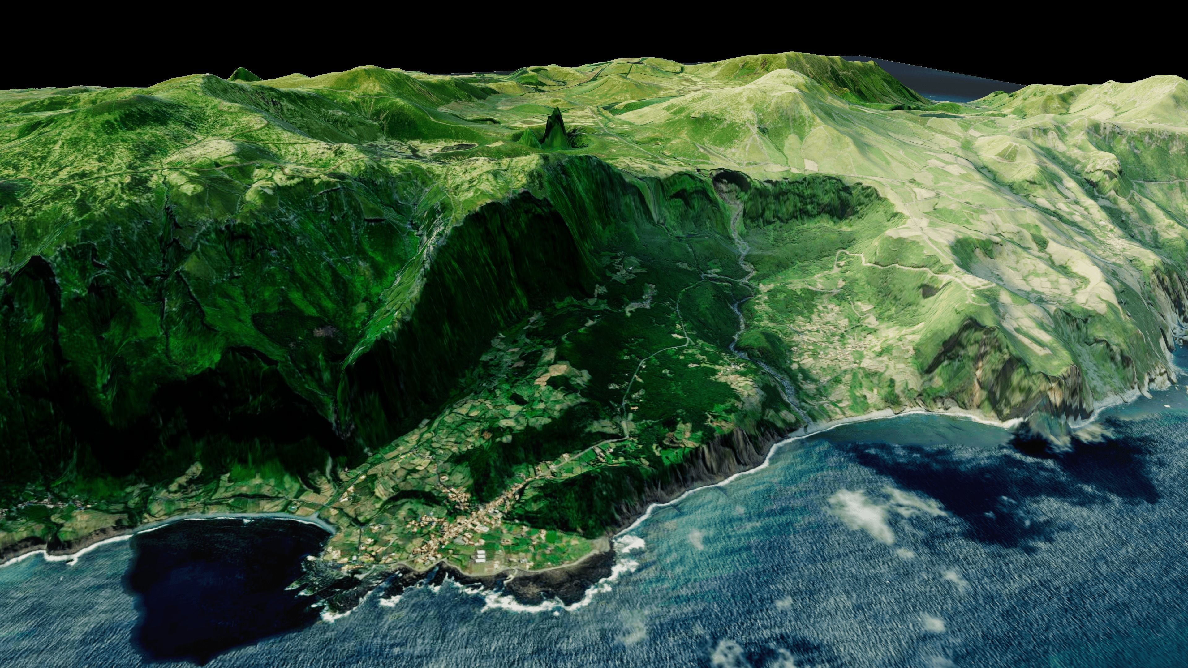 Flores island full 3d model terrain 3D model_2