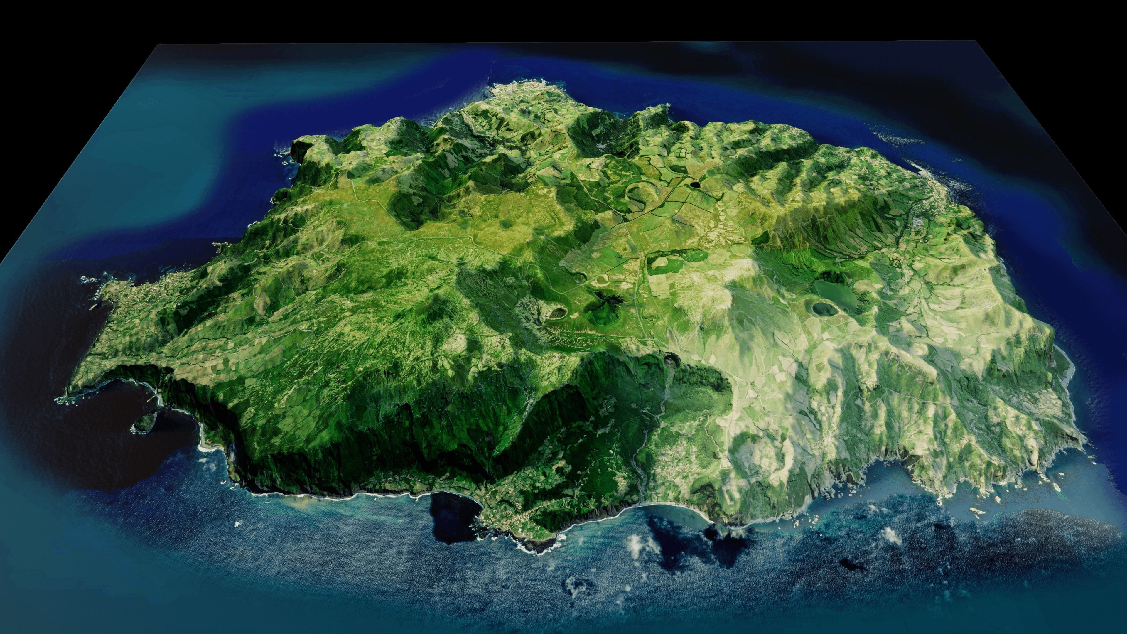 Flores island full 3d model terrain 3D model_1