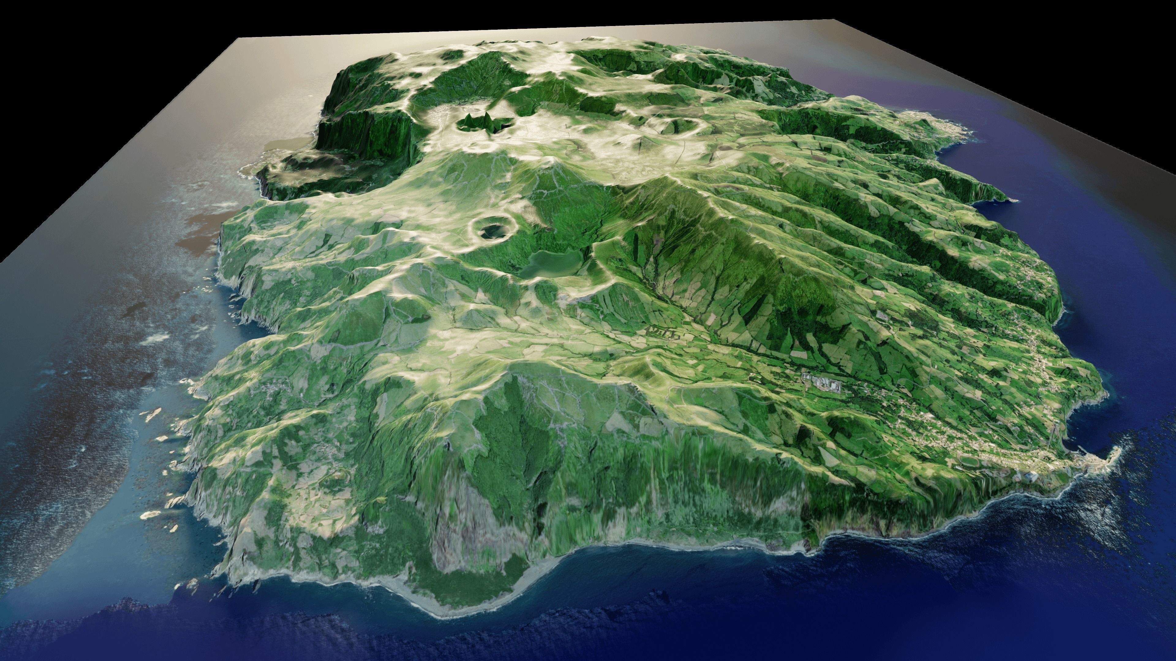 Flores island full 3d model terrain 3D model_10