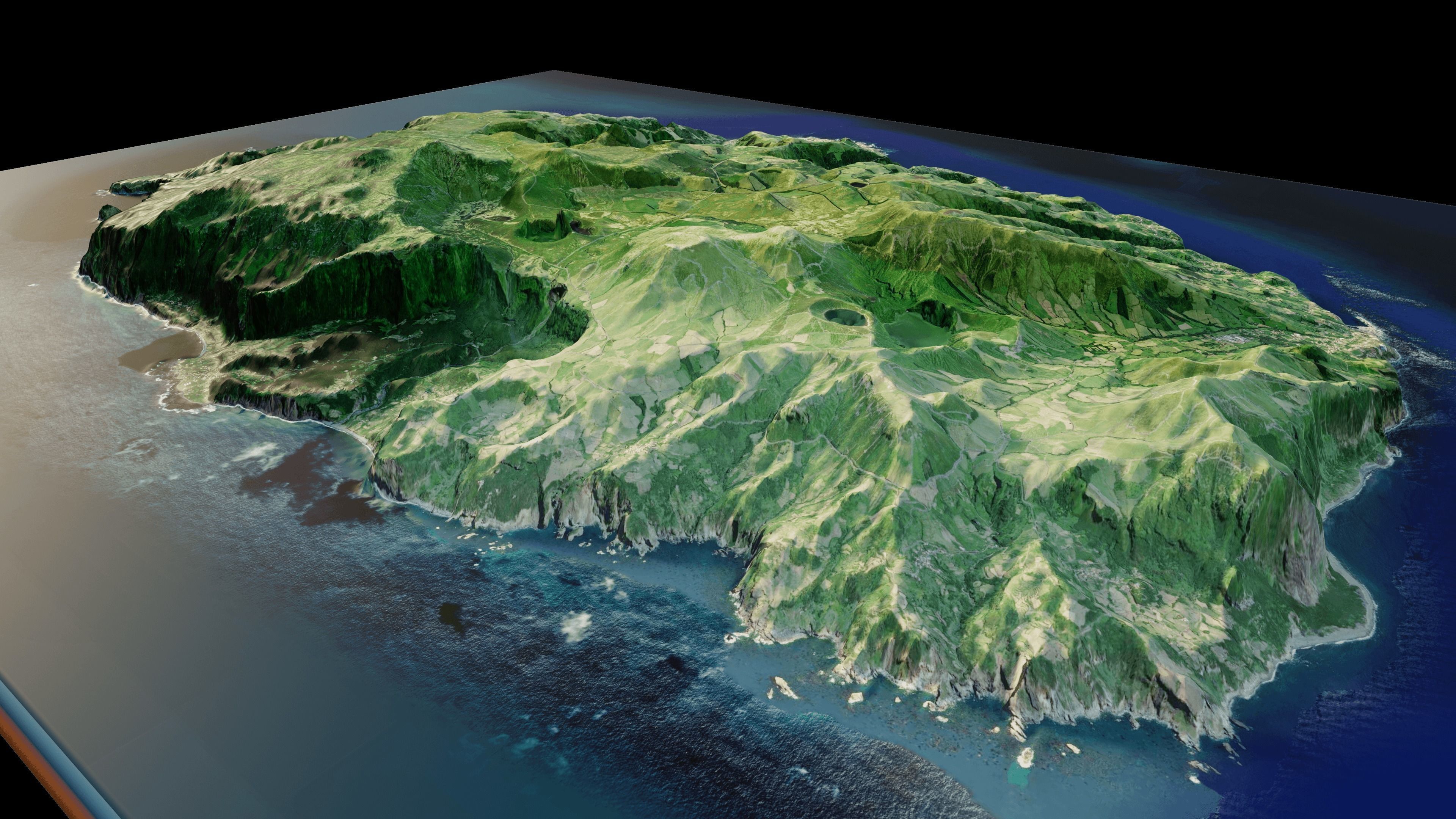 Flores island full 3d model terrain 3D model_3