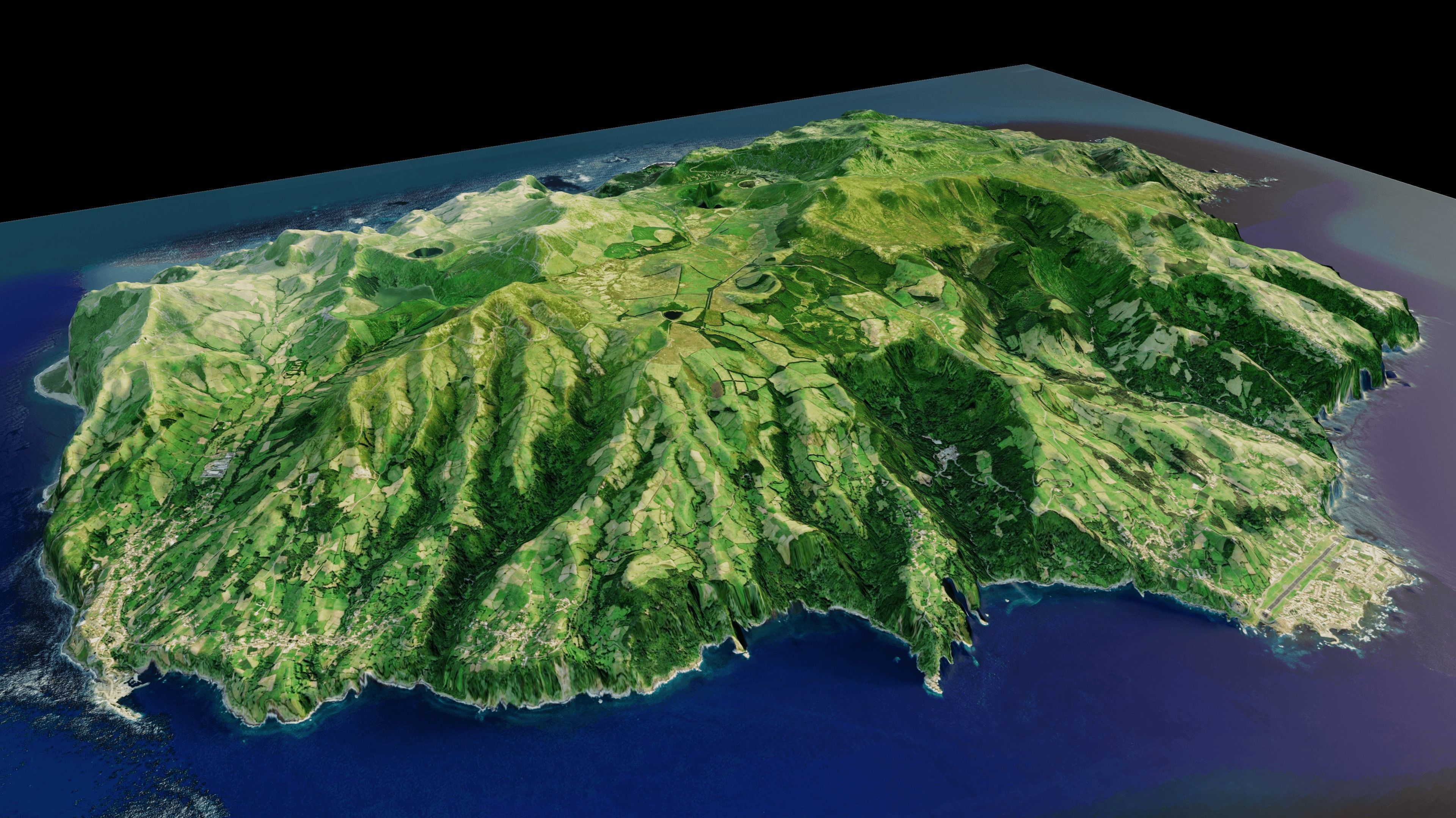 Flores island full 3d model terrain 3D model_6