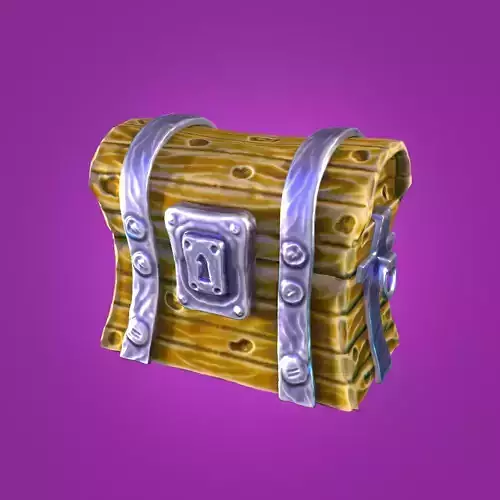 Stylized Chest Low Poly 3D model