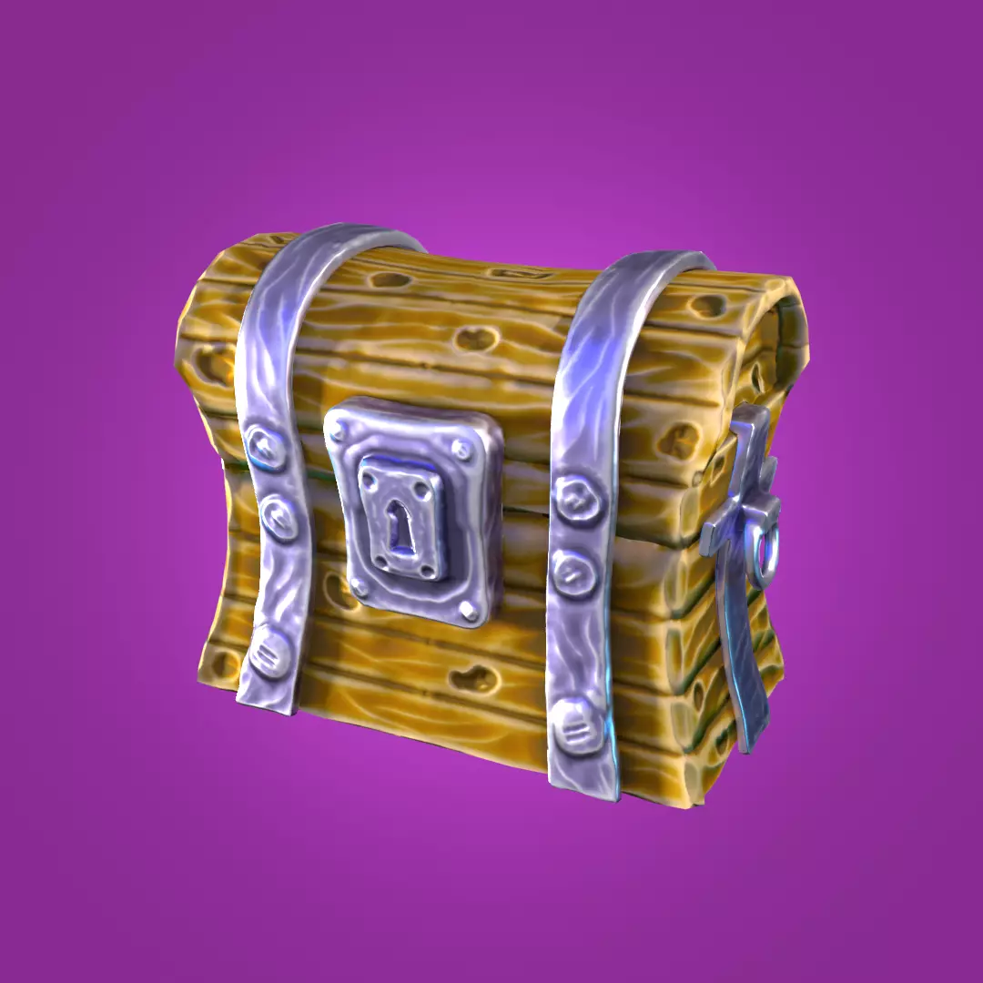 Stylized Chest Low Poly 3D model_0