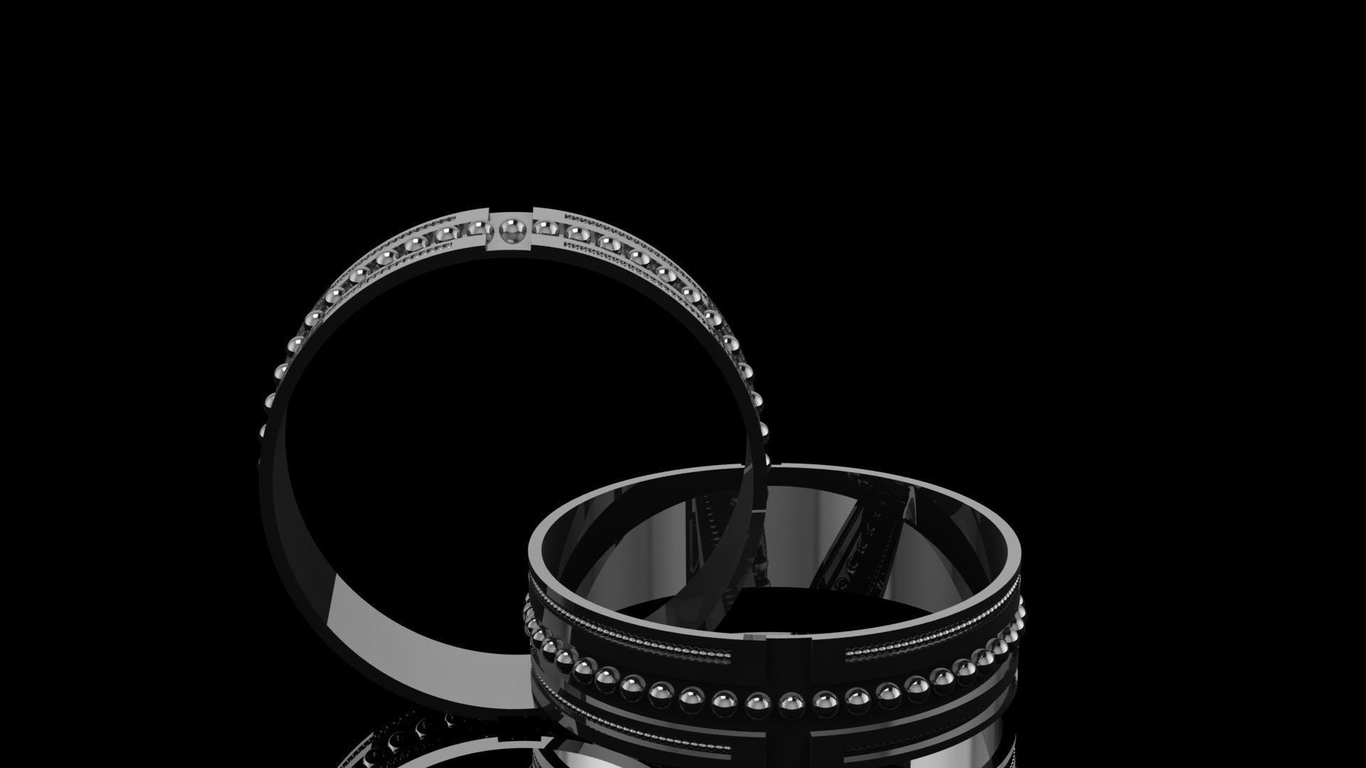 Anillo cruzado 3D print model_3