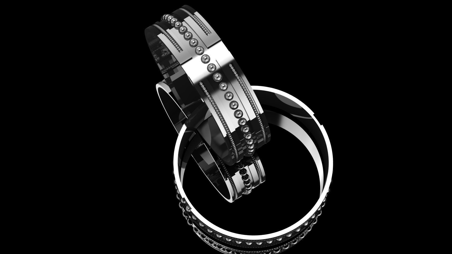 Anillo cruzado 3D print model_2