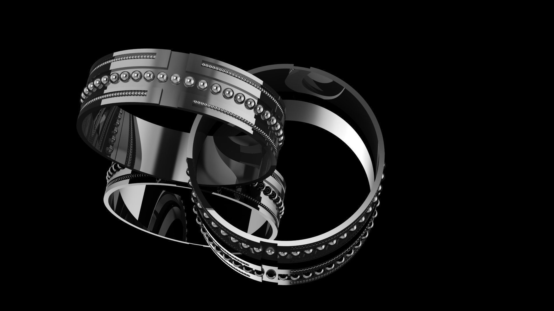 Anillo cruzado 3D print model_1