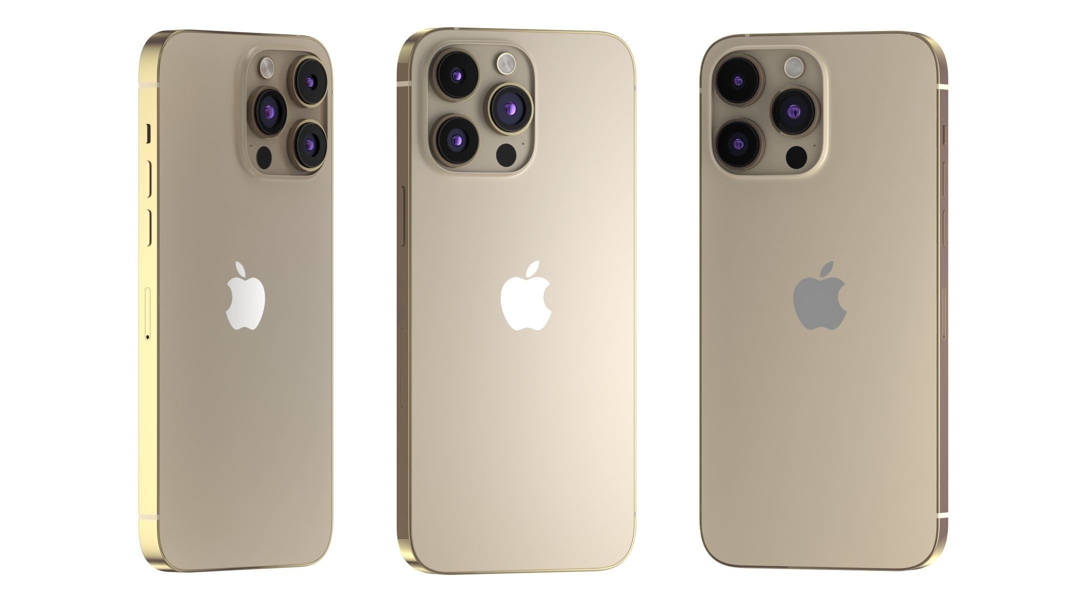 Apple iPhone 14 Pro Max Gold 3D model_1