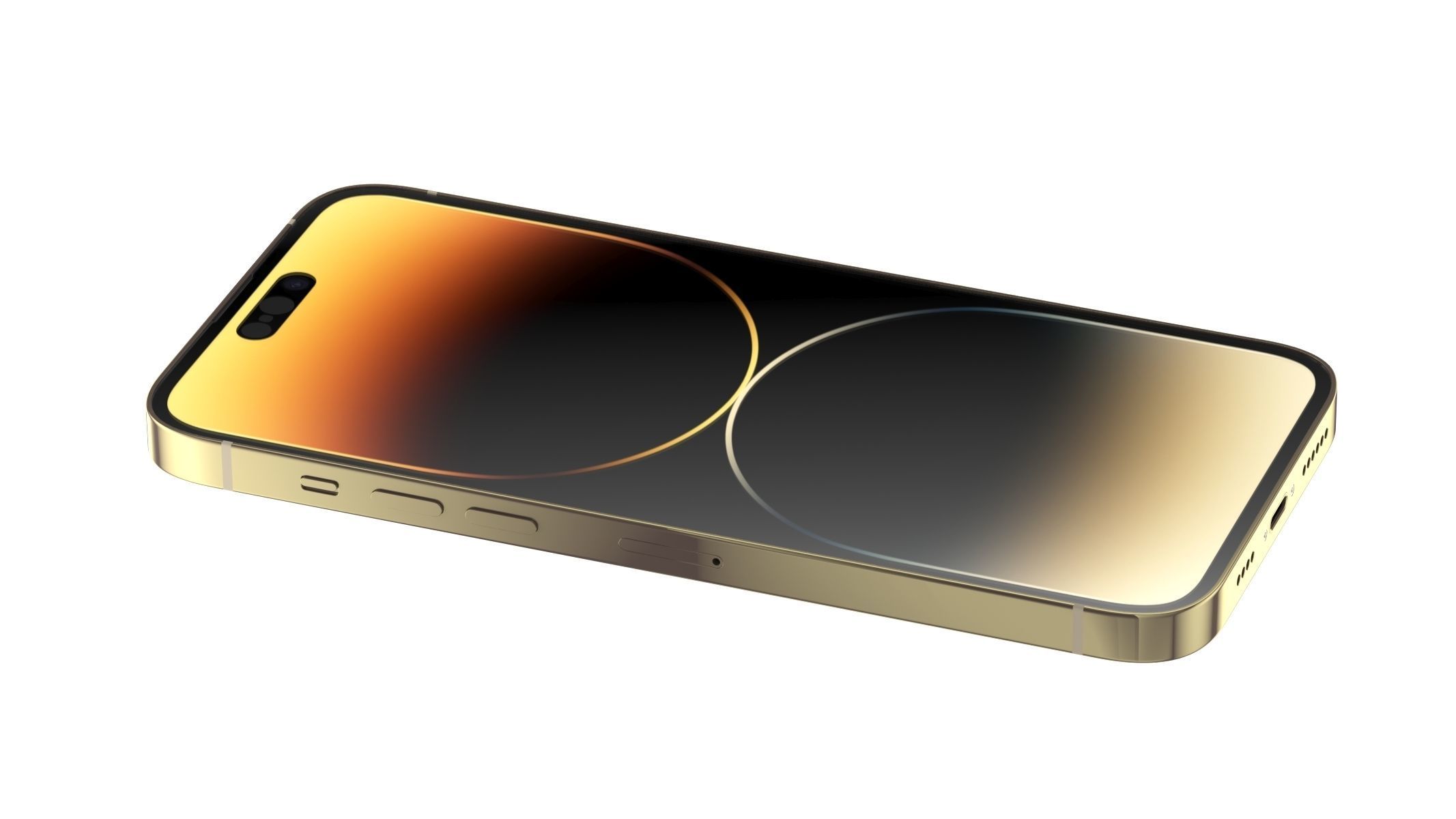 Apple iPhone 14 Pro Max Gold 3D model_6