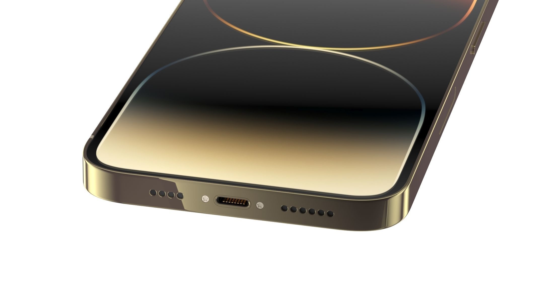 Apple iPhone 14 Pro Max Gold 3D model_7