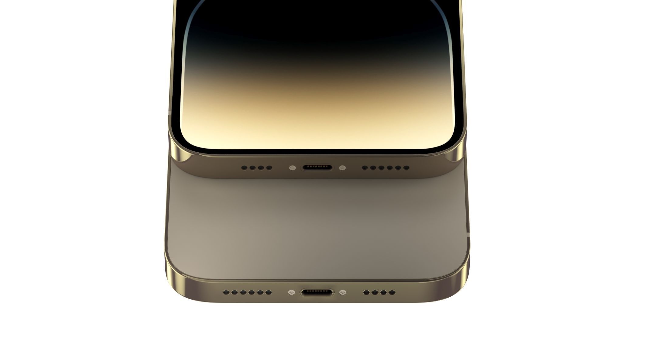 Apple iPhone 14 Pro Max Gold 3D model_8