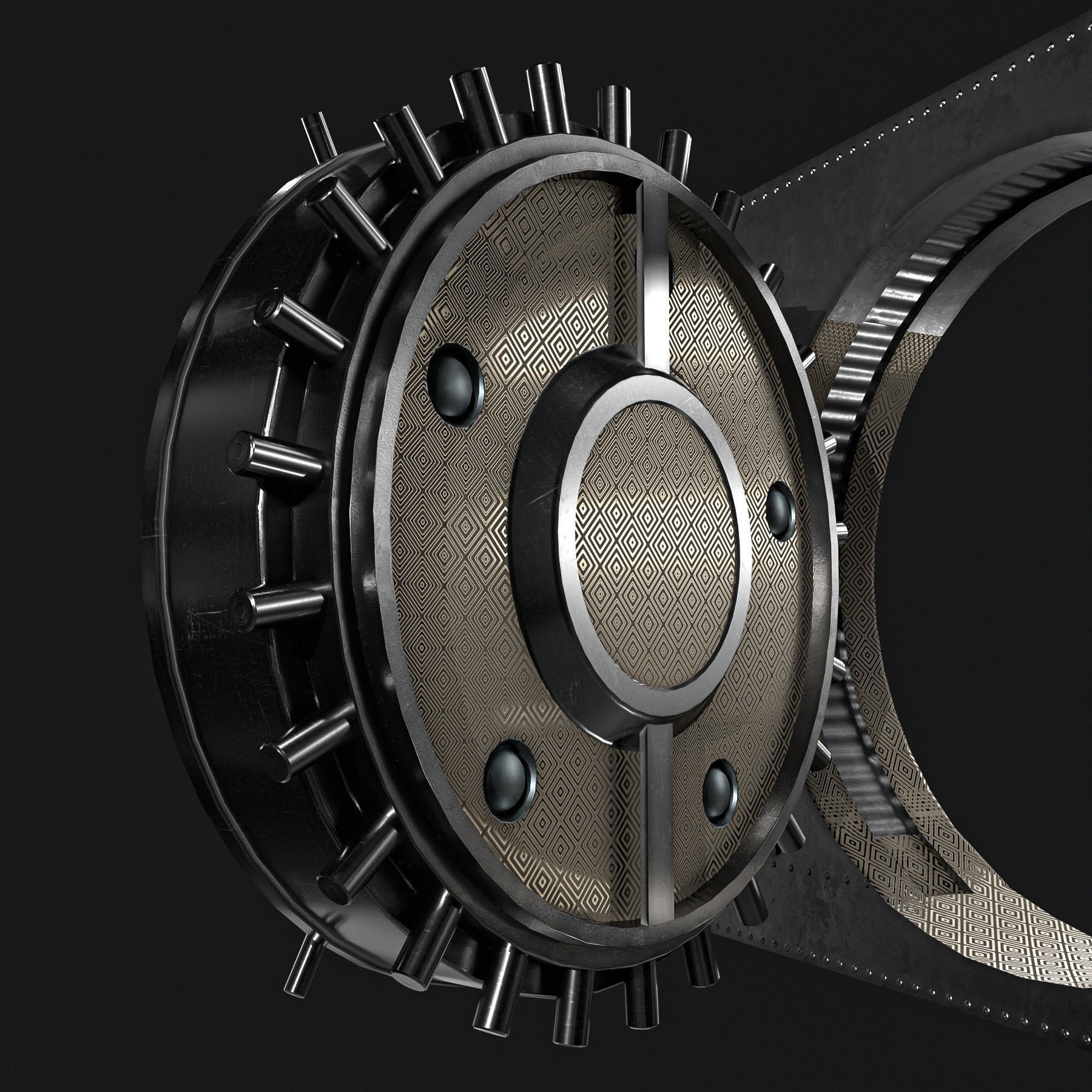 Bank Vault Door Pack Low-poly 3D model_15