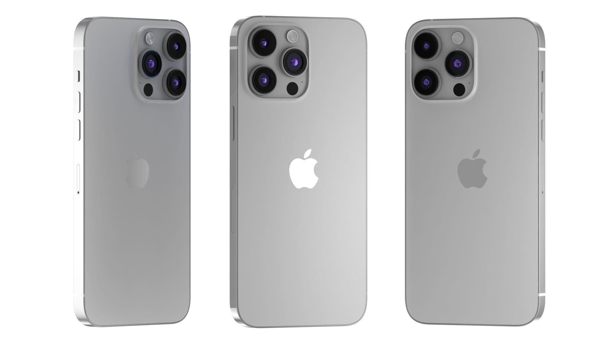 Apple iPhone 14 Pro Max Silver 3D model_3